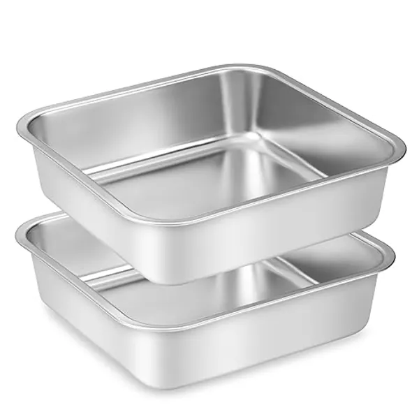 Stainless Steel Dog Bowls, [2 Pack] Water and Food Bowl Set, 1.6L Pet Metal Dishes for Small Medium Large Dogs