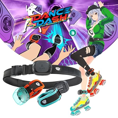 Rebuff Reality Trackstraps for VIVE Ultimate Tracker + Dance Dash Game Key – VIVE Ready, Full-Body Tracking in VR Chat and other FBT games - Trackstraps for Vive Ult. Tracker