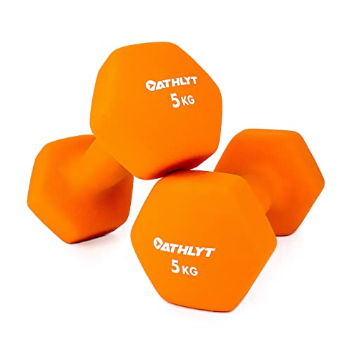 Athlyt - Neoprene Dumbbell Weights - 05# 2 X 5 Orange