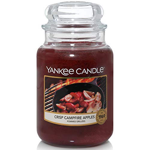 Yankee Candle Scented Candle, Crisp Campfire Apples Large Jar, Burn Time: Up to 150 Hours, Large Jar Candle - Crisp Campfire Apples - large jar candle