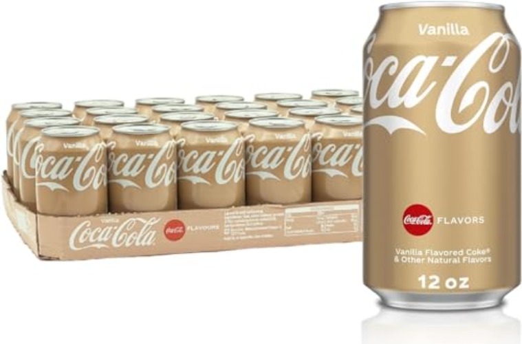 Coca_Cola Vanilla 24-Pack - 330ml Cans - Classic Refreshment Enhanced with a Touch of Vanilla