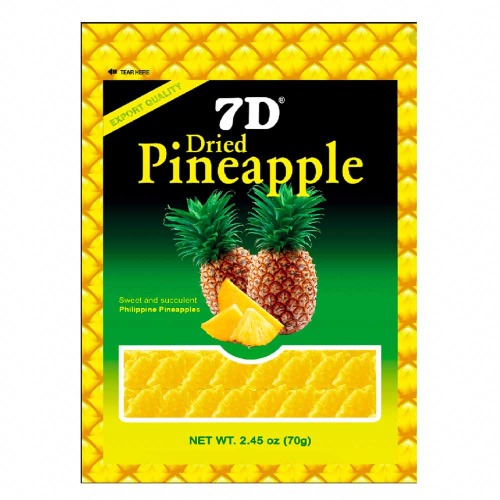 7D Dried Pineapple 70g Natural Dried Fruits Premium Quality Healthy Snack - Pineapple 70g 1 option from $5.50