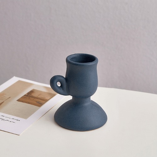 Ceramic Nordic Candle Holders - Blue / Tall