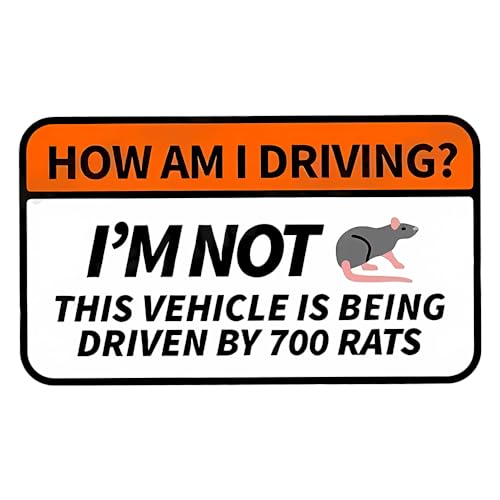 YUNEX 5.1 Inch How Am I Driving Safety Car Stickers Window Motorcycle Helmet Bumper Campervan Trunk Decals Waterproof Car Accessories