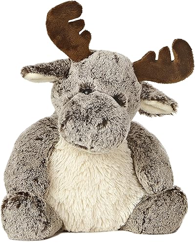 Aurora® Snuggly Sweet & Softer™ Milo Moose™ Stuffed Animal - Comforting Companion - Imaginative Play - Brown 12 Inches