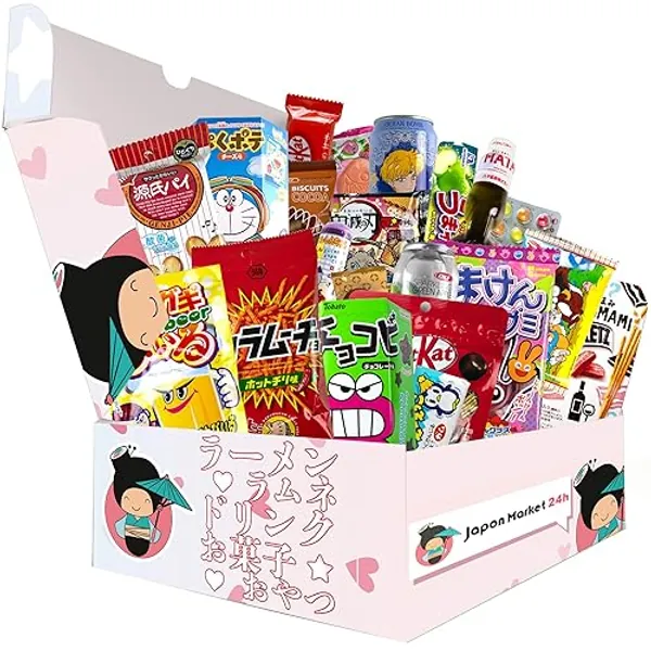 JapanBox Edición Especial: Caja Sorpresa Premium de Dulces Japoneses Auténticos Importados. Snacks, Ramen, Chocolates, Bebidas, Galletas, Caramelos y Dulces Originales. (Daisuki) - Daisuki