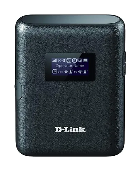 D-Link DWR-933 Router MiFi 4G+ LTE Cat6, 300 Mbps, batería, MiFi, HotSpot, WiFi, AC 1200 Mbps, WPS, Color Negro - 4G Cat. 6 + batería + 32 usuarios - AC1200 Mbps