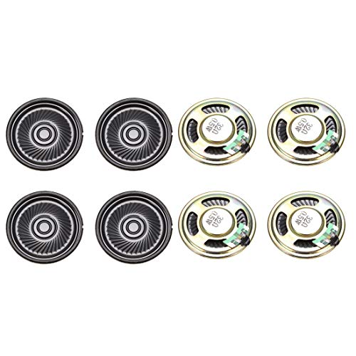 uxcell 0.5 W 32 Ohm DIY Magnetic Speaker 40mm Round-shape Replacement Loudspeaker for DVD/EVD 8pcs
