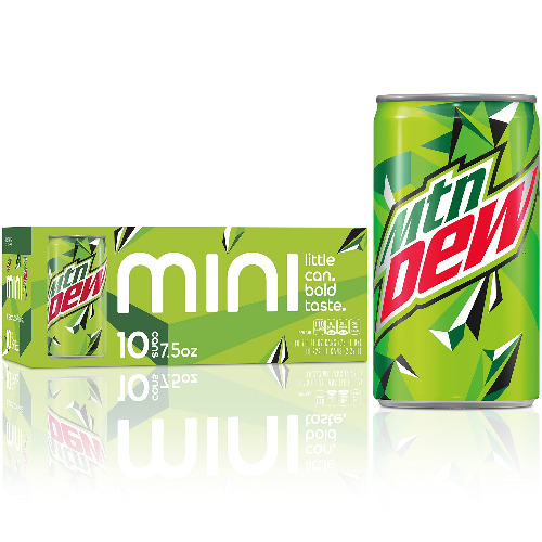 Mountain Dew Soda, 7.5 Ounce Mini Cans, 10 Pack - Mountain Dew 7.5 Ounce (Pack of 10)