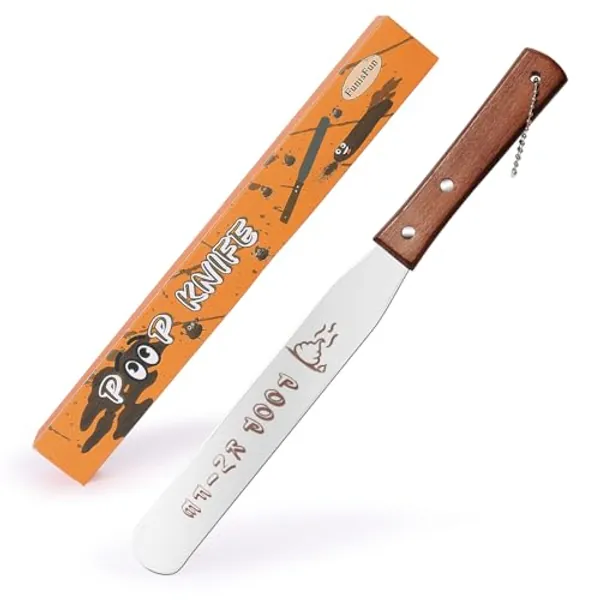 Poop Divider Knife Metal Spatula Prank Funny Gag Gifts for Christmas, White Elephant Gift Exchange - Metal Poop Knife