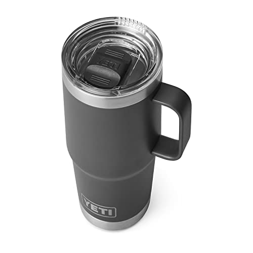 YETI Rambler 20 oz Travel Mug, Stainless Steel, Vacuum Insulated with Stronghold Lid, Charcoal - Charcoal
