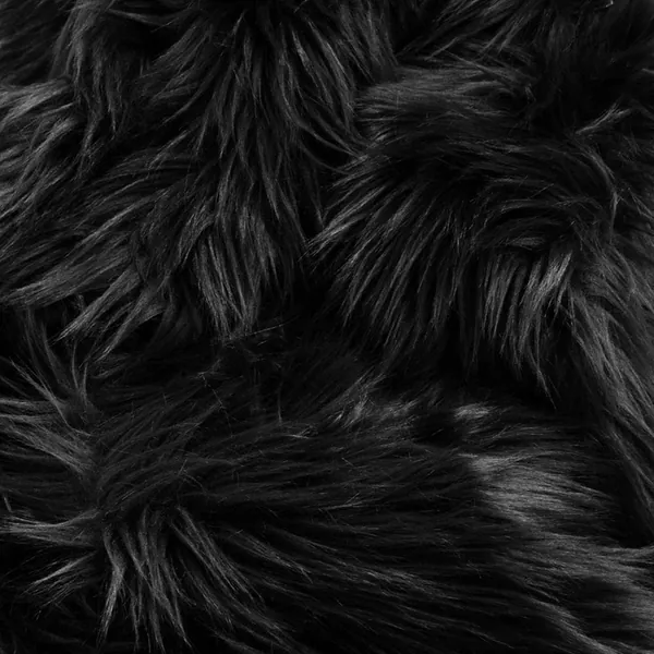 Barcelonetta | Half Yard Faux Fur | 18" X 60" Inch | Craft Supply, Costume, Decoration (Black)