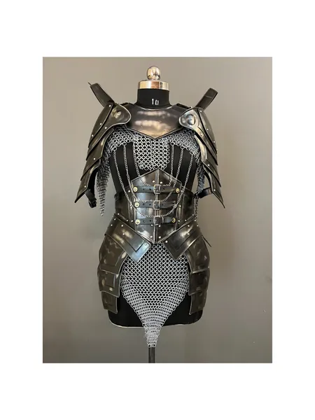 Medieval Ancient Cuirass Armor, Brave Lady Armor,Chainmail Armor, Cosplay Armor, Sca Armor, Larp Armor, Fantasy Armor, Gift for women.