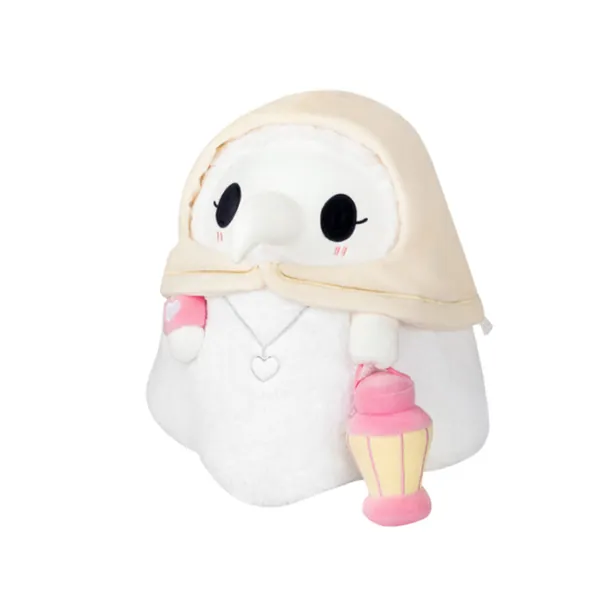 Plague Doctor Plush Toy Glow in the Dark Bird Stuffed Animals Steampunk Plushies - White