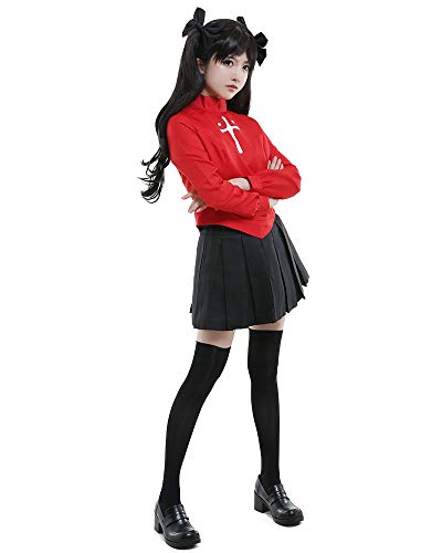 miccostumes Women's Red Top and Black Skirt Cosplay Costume - Large