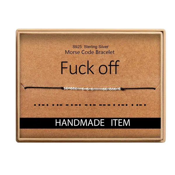Inspirational Gifts for Women Morse Code Bracelets for Women Funny Bracelet for Friend Funny Christmas Gift for Women - 01-F**k off