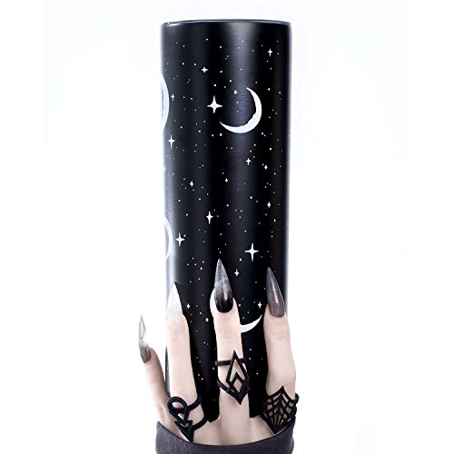 Insulated 20oz Stainless Steel Coffee Mug For Women Skinny Tumbler with Splashproof Lid Halloween Decor Spooky Gifts Vacuum Double Wall Rubber Sealed Tumblers Travel Cup Simple Modern Kitchen 570ml - 570 ml / 20 oz - Moonlight
