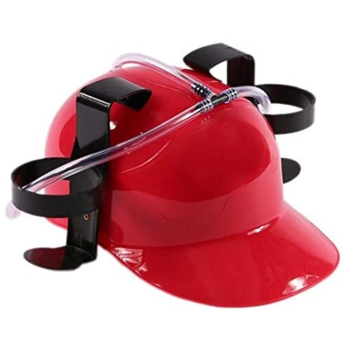 hibuy Roter Trinkhelmmit 2 Dosenhaltern und Trinkschlauch - Rot
