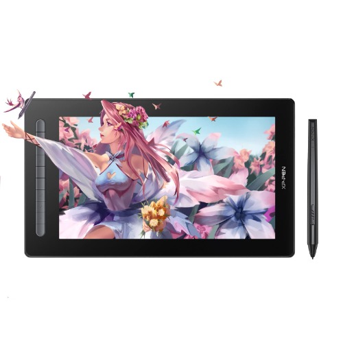 XP-PEN Artist 16 2. Generation Grafiktablett 15,4 Zoll Grafikmonitor, X3 Smart-Chip Stift mit 10 Schnellzugriffstasten, 127 % sRGB Farbraum, Drawing Display zum Skizzieren, Zeichnen Schwarz - Schwarz