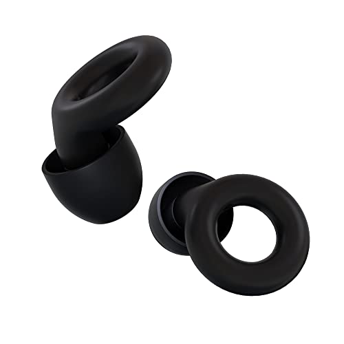 Loop Experience High Fidelity Ear Plugs – for Noise Reduction, Concerts, Work, Musicians, Motorcycles and Noise Sensitivity – Silicone Ear Tips in XS, S, M, L – 18dB Noise Cancelling - Black - Black