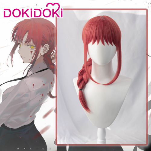 DokiDoki  Manga Chainsaw Man Makima Cosplay Wig Long Red Halloween | Makima-PRESALE
