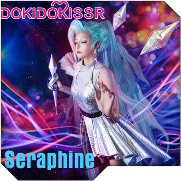 DokiDoki SSR Game League of Legends Cosplay All Out More KDA LOL League of Legends K/DA Halloween Seraphine|Game Costumes