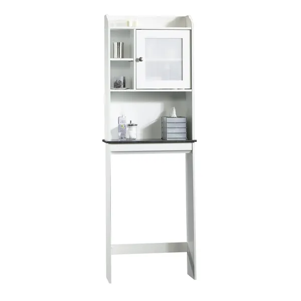 Sauder Caraway Etagere, L: 23.31" x W: 7.44" x H: 68.07", Soft White finish - 