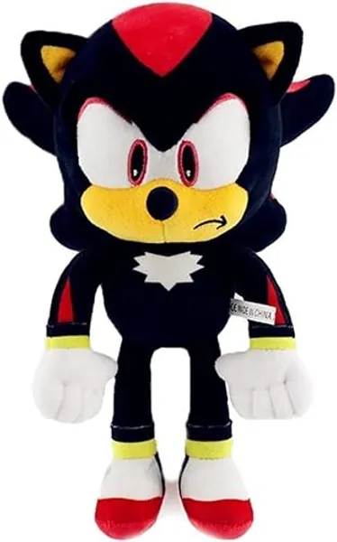 Sonic Plush Doll,The Hedgehog 2 The Movie Plush,Knuckles Sonic Plush Toy, Shadow Stuffed Animals Plush Pillow, Gift for Kids(Shadow Plush) - Shadow