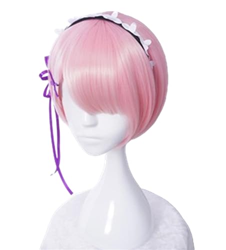 COSPLAZA Cosplay Wigs Short Pink Anime Hair Fashion Female Synthetic Wig (without Headband) - Candy-Pink