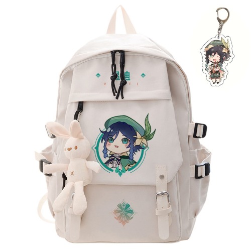 Genshin Impact Rugzak 17,7 inch Genshin Impact Cosplay Schooltas voor Meisjes Kinderen Tieners Mannen Genshin, Fans Fictie - Venti