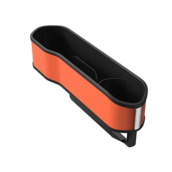 Tumecos Car Seat Gap Organizer Storage Box Car Seat Organizer Multifunctional with Small Cup Holder Car Seat Gap Filler Organizer Between Front seat(Orange)