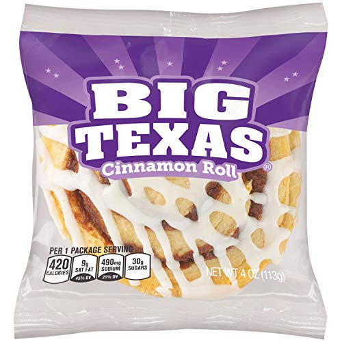 Cloverhill Big Texas Cinnamon Rolls, Individually Packaged, Pack of 6