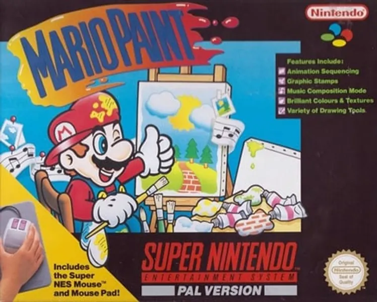 SNES Mario Paint with Mouse