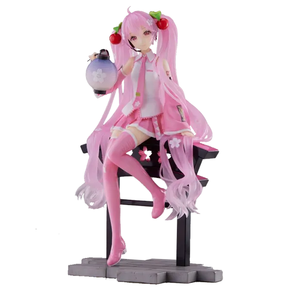 Hatsune Miku: AMP PVC Statue: Sakura Miku (Lantern Version)