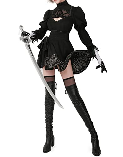 miccostumes Women's Cosplay Costume Leotard Skirt with Hairband Leggings - Large