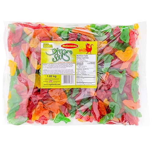 McCormicks, Dino-Sours - Gummies - Bulk Candy Bag, 1.8kg - Dino-Sours