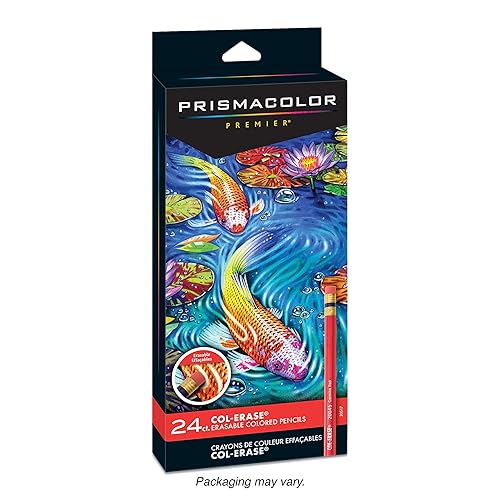 Prismacolor Col-Erase Erasable Colored Pencils, Adult Coloring, 24 Pack - 24 Count - Pencils