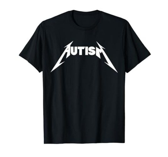 Funny Design Autism Skeleton Meme Metal Rock For Men Women T-Shirt - Youth - Royal Blue - Large