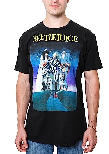 Beetlejuice Movie Poster Cover Mens Adult T-Shirt - Large - Black