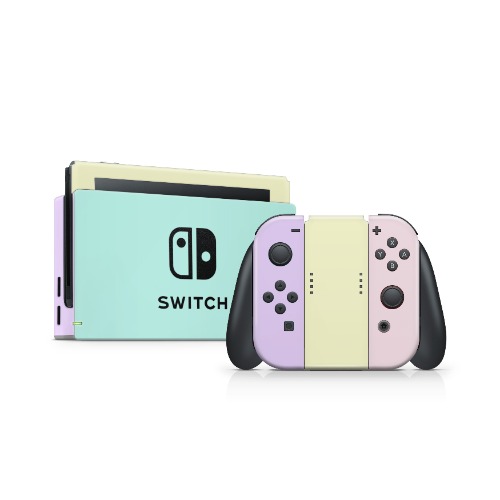 Retro Pastels Nintendo Switch Skin - Full Set