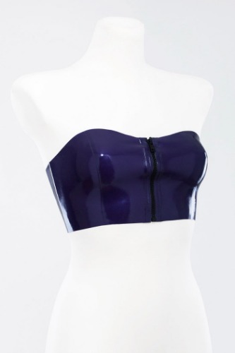 Latex Top with Front Zipper | Bright & Shiny