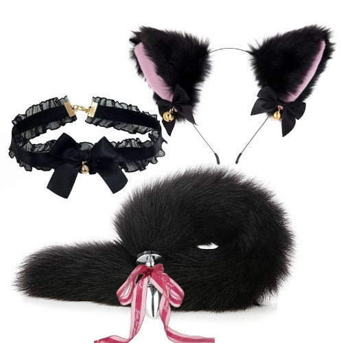 Soul Snatch | Toys: "Good Little Kitten" Butt Plug Set - Black
