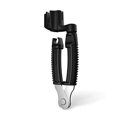 D'Addario Accessories Pro-Winder - The Original Guitar String Winder, Guitar String Cutter, Guitar Bridge Pin Puller - All in One Guitar Tool for Restringing - Black - Black - Guitar ProWinder