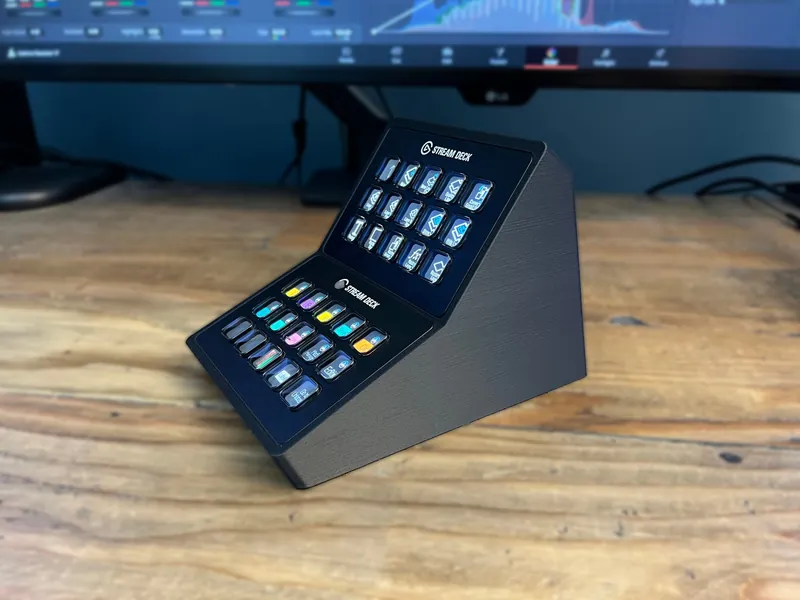 Dual 15 key Stream Deck Vertical Stand
