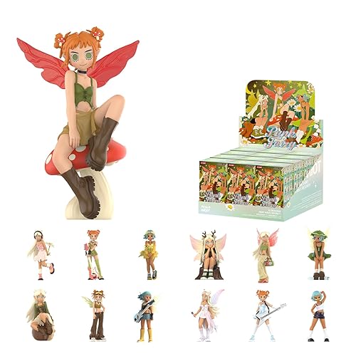 POP MART Peach Riot Punk Fairy Series Figures, 12PCs Peach Riot Blind Box Figures, Random Design Action Figures Collectible Toys Home Decorations, Holiday Birthday Gifts for Girls and Boys, Whole Set - Peach Riot Punk Fairy - Whole Set