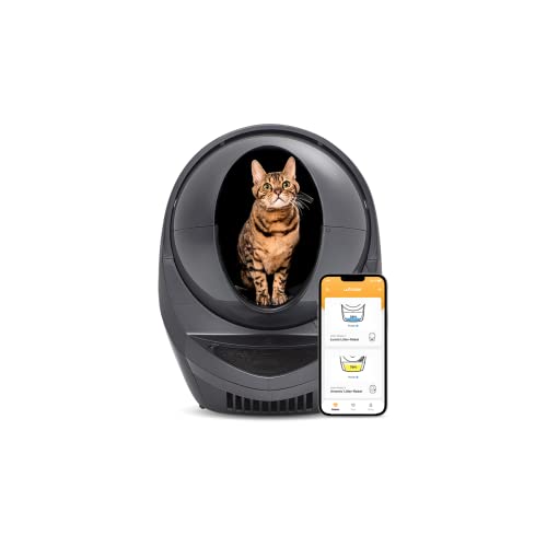 Litter-Robot 3 Connect by Whisker (Grey) Automatic Self-Cleaning Cat Litter Box, WiFi Enabled, Works with Any Clumping Litter, Never Scoop Again - Grey