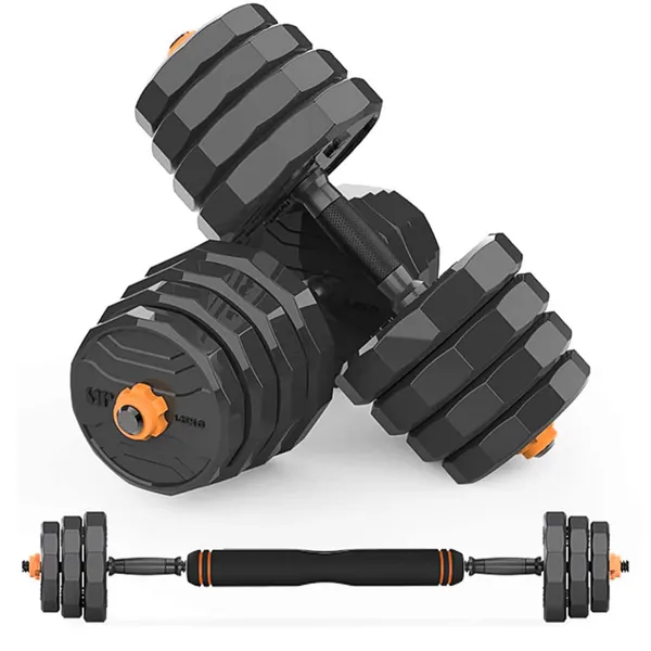 F4SPEED Adjustable Dumbbells Set, Barbell Weights Set 30 kg/40 kg with Connecting Rod Non-Slip 3 in 1 Weight Dumbbell Set Home Fitness/Gym Workout Free Weights Set for Men and Women Exercises