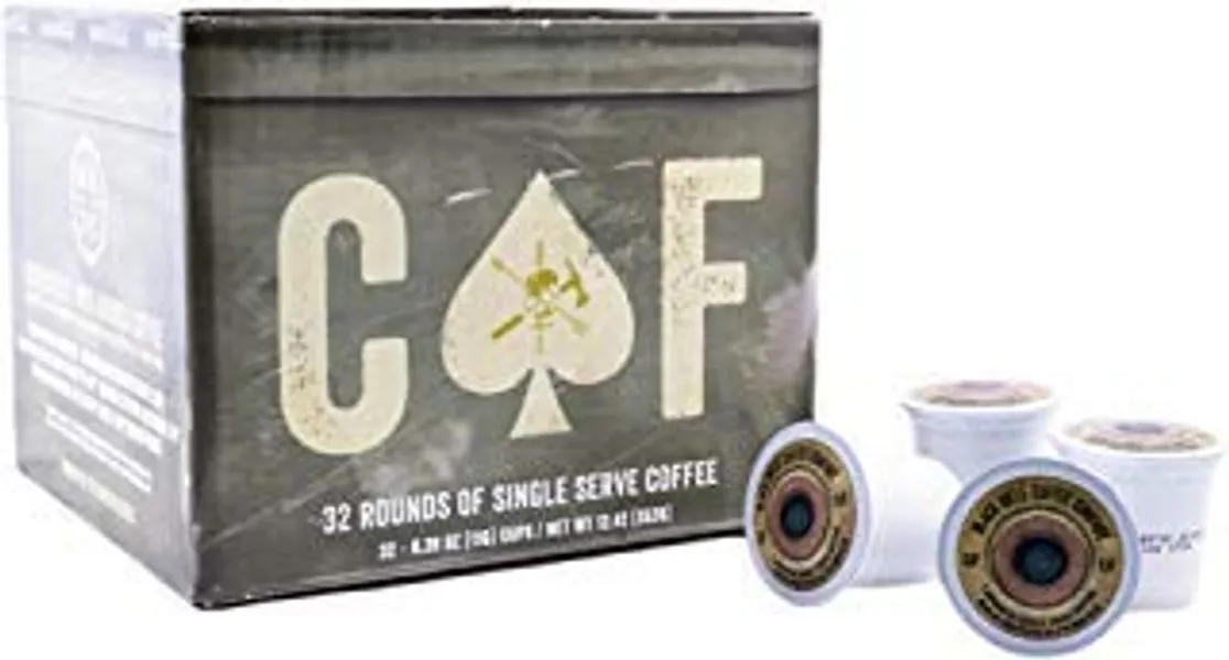 Black Rifle Coffee Company CAF Caffeinated AF Single Serve Capsules, for single serve coffee makers(32 Count)