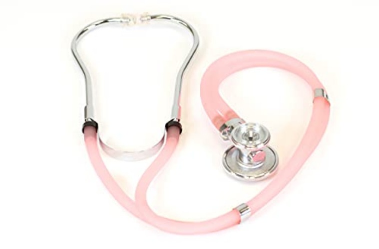 Primacare DS-9295-PK 30" Sprague Rappaport Style Stethoscope for Doctors, Nurses and Medical Students, First Aid Professional Dual Head Cardiology Kit for Men, Women and Pediatric, Pink - Pink