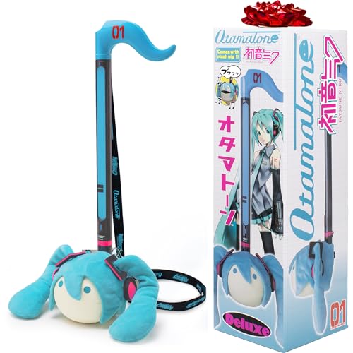 Otamatone Deluxe [Hatsune Miku Edition] Electronic Musical Instrument Portable Synthesizer from Japan Maywa Denki [Includes Removable Plush Wig]